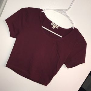 Maroon crop top
